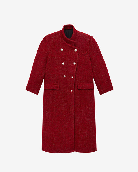 GIUSA COAT Woman deep red | ISABEL MARANT Official online store