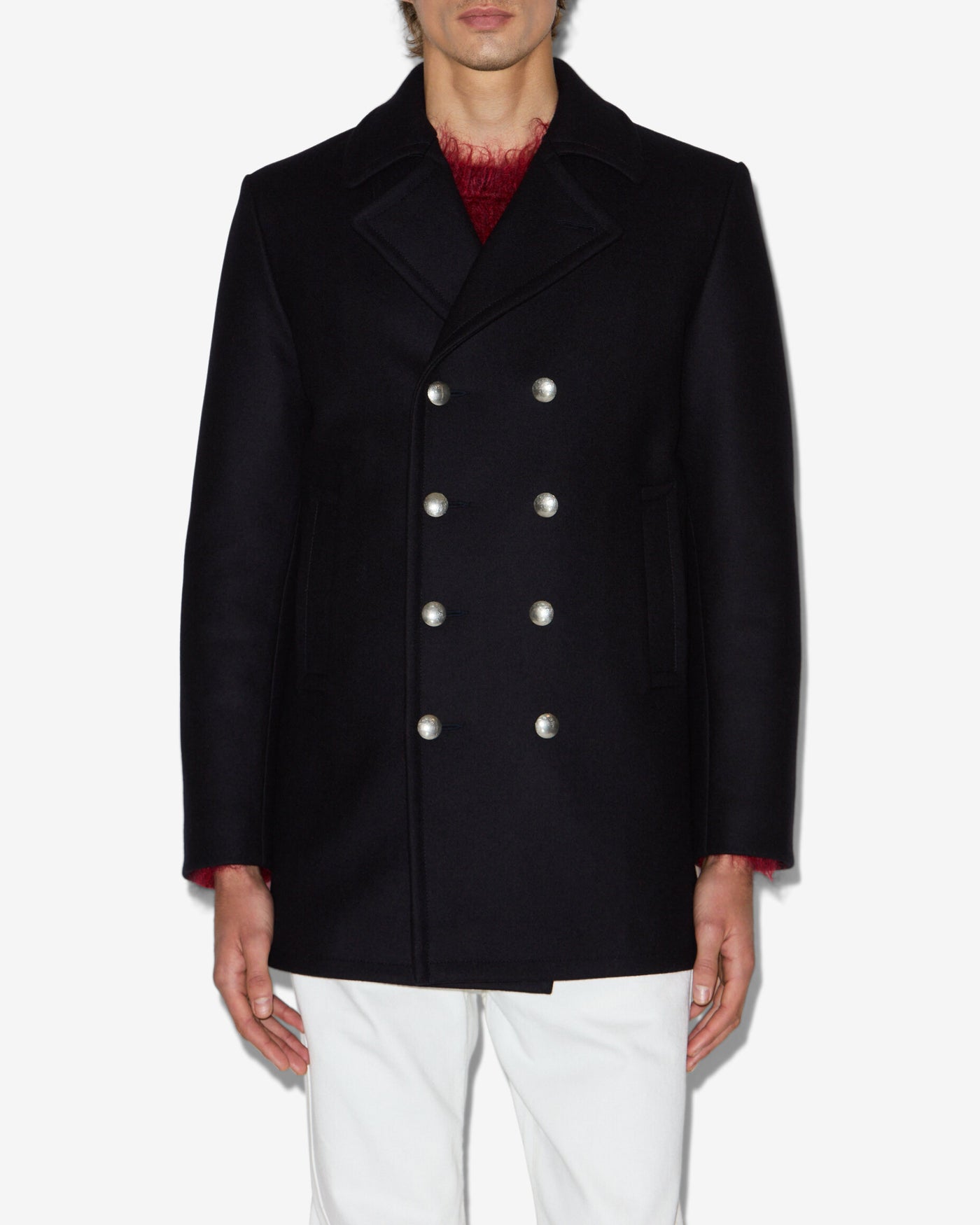 Wym wool and cashmere peacoat - Dark navy - Man - 3