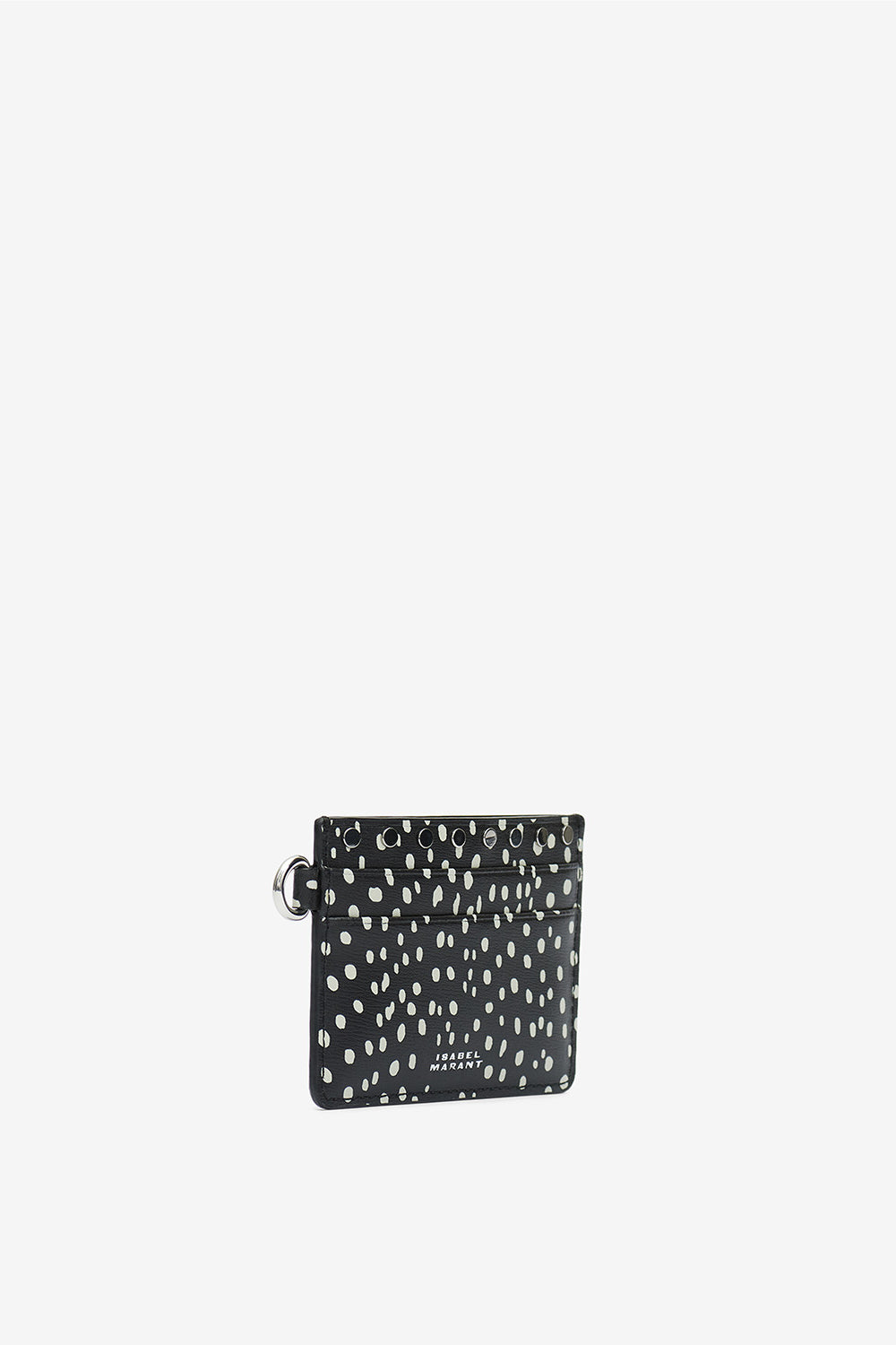 Tarjetero card holder de piel - Black and ecru - Woman - 3