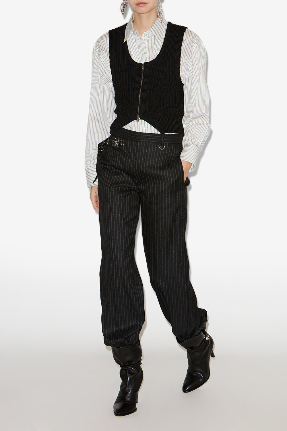 Anzughose noanne aus schurwolle - Schwarz - Woman - 2