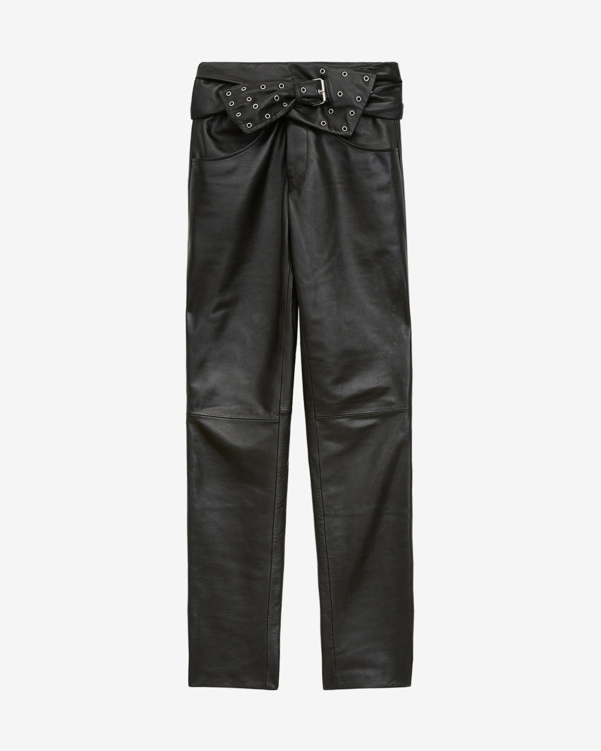 Chazia straight-leg leather pants - Black - Woman - 5