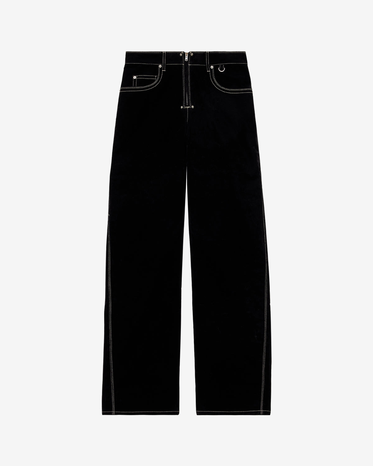 Weite jeans stelyna aus denim in samtoptik - Schwarz - Woman - 5