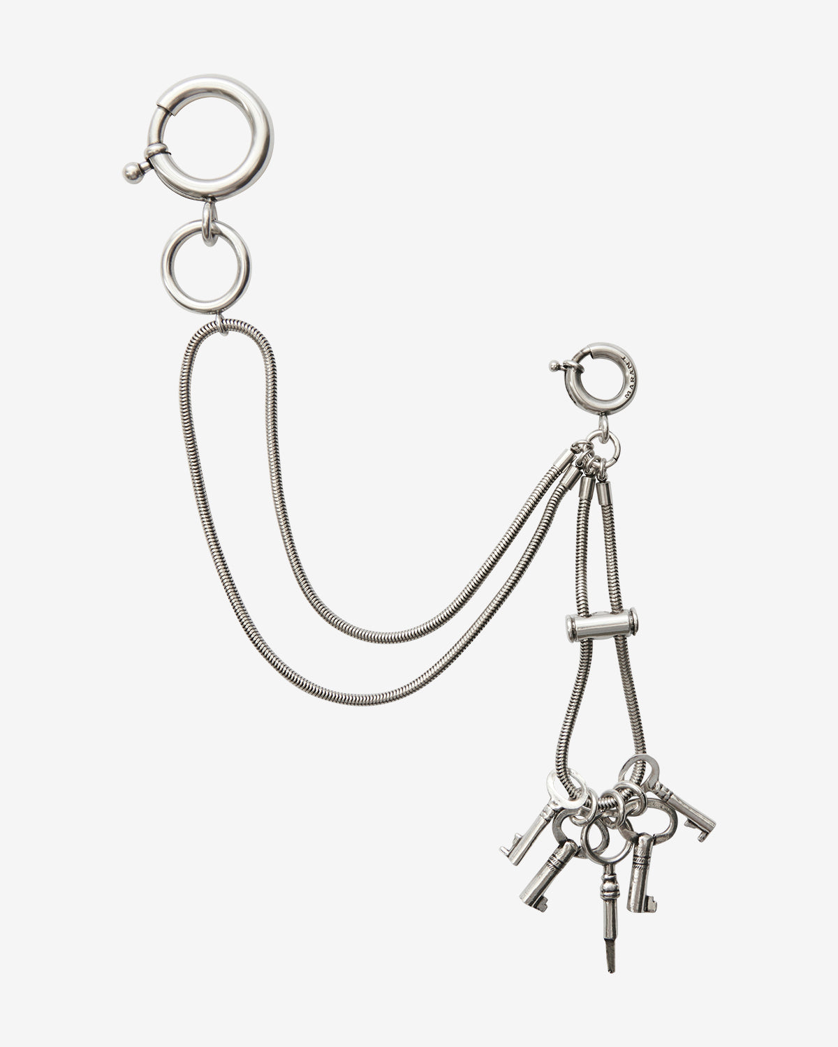 Porte-clés duo en laiton cassy - Argent - Man - 1