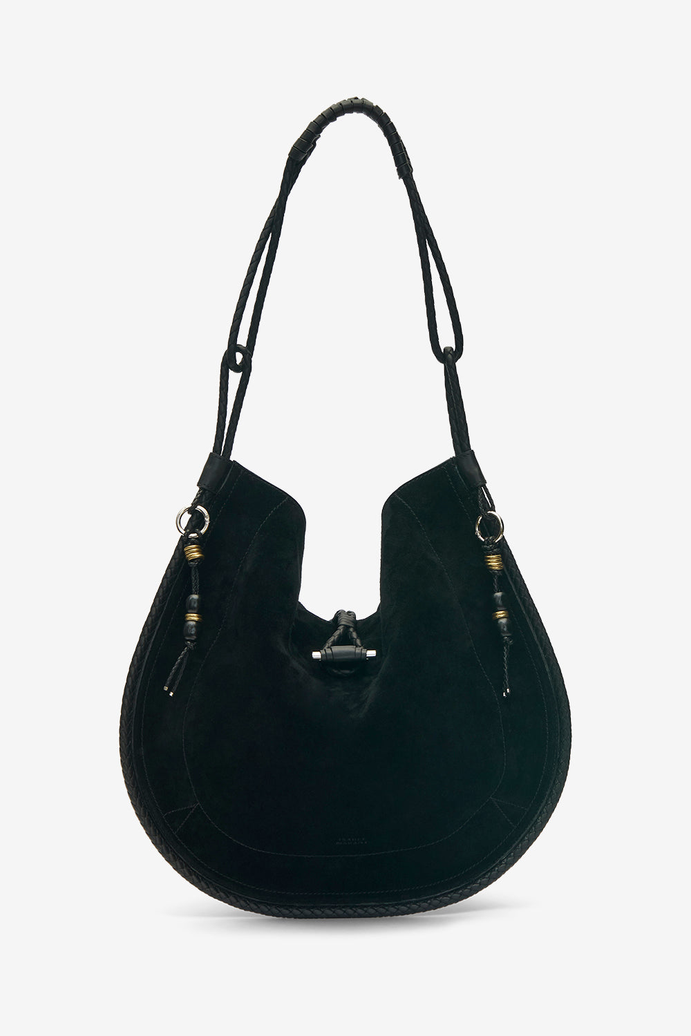 Oskan hobo soft カーフスエードレザー バッグ - Black and silver - Woman - 1