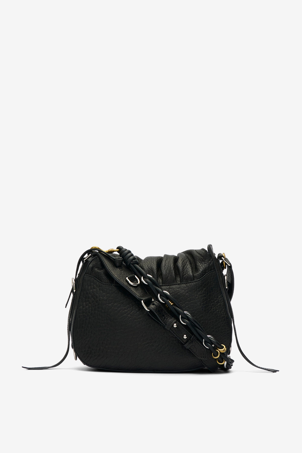 Schultertasche bolton aus leder - Black and silver - Woman - 2