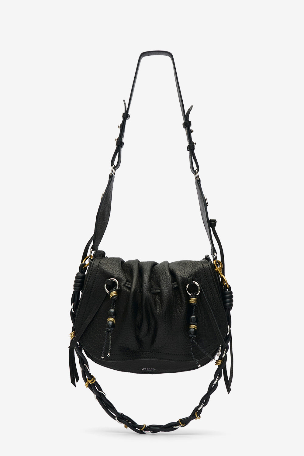 Schultertasche bolton aus leder - Black and silver - Woman - 1