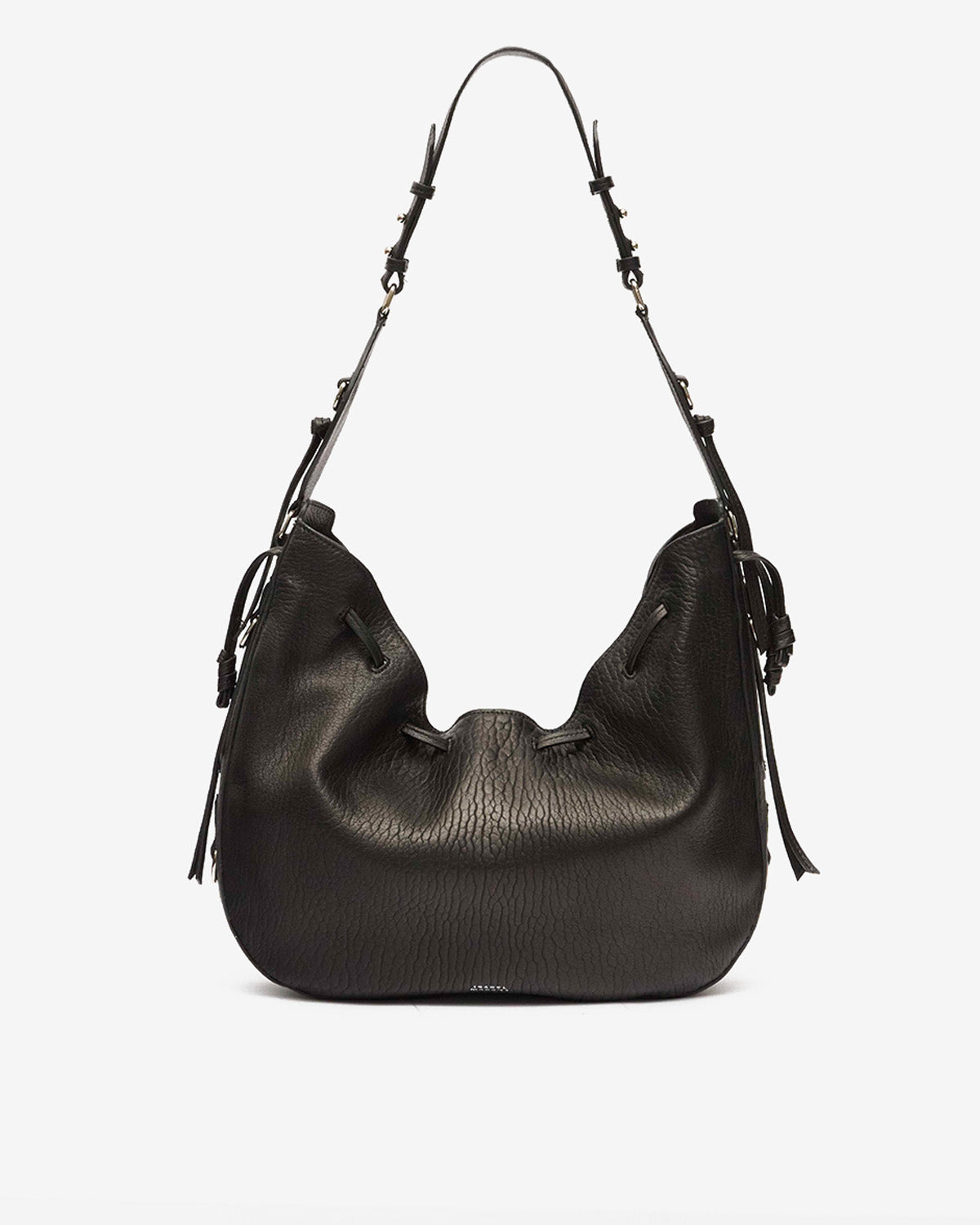 Tasche bolton hobo aus leder - Black and silver - Woman - 1