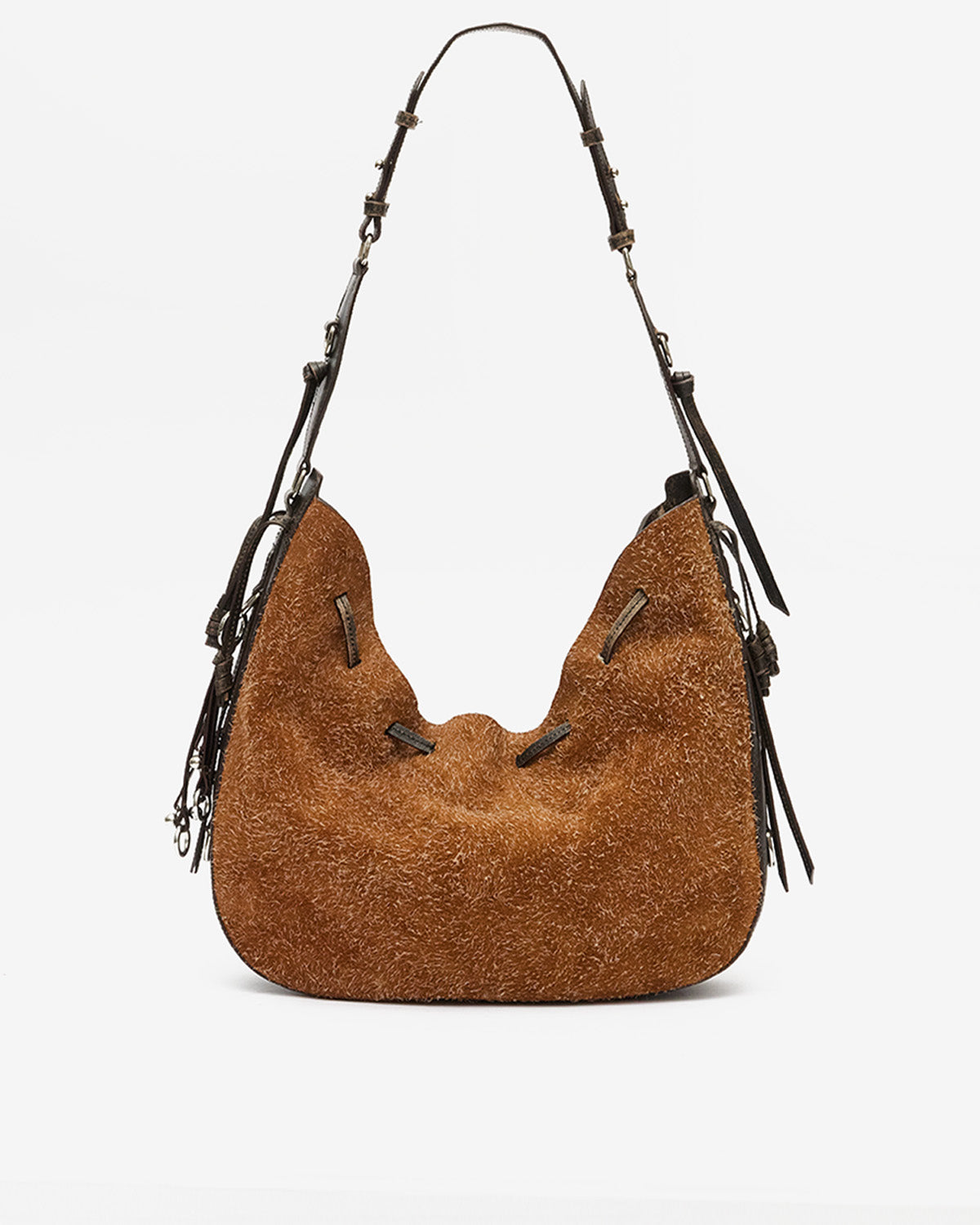 Bolton hobo vintage suede leather bag - Chestnut - Woman - 1