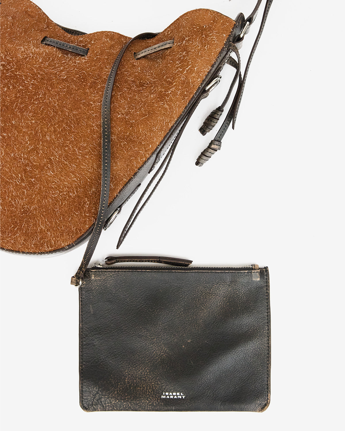 Bolton hobo vintage suede leather bag - Chestnut - Woman - 3