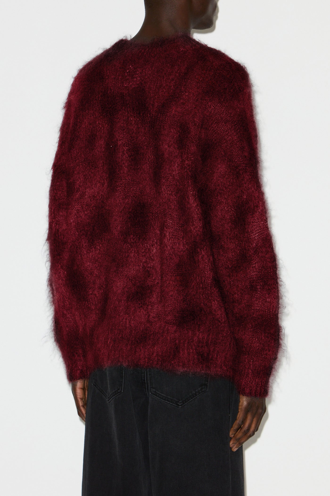 Miller kid mohair sweater - Deep red - Man - 5
