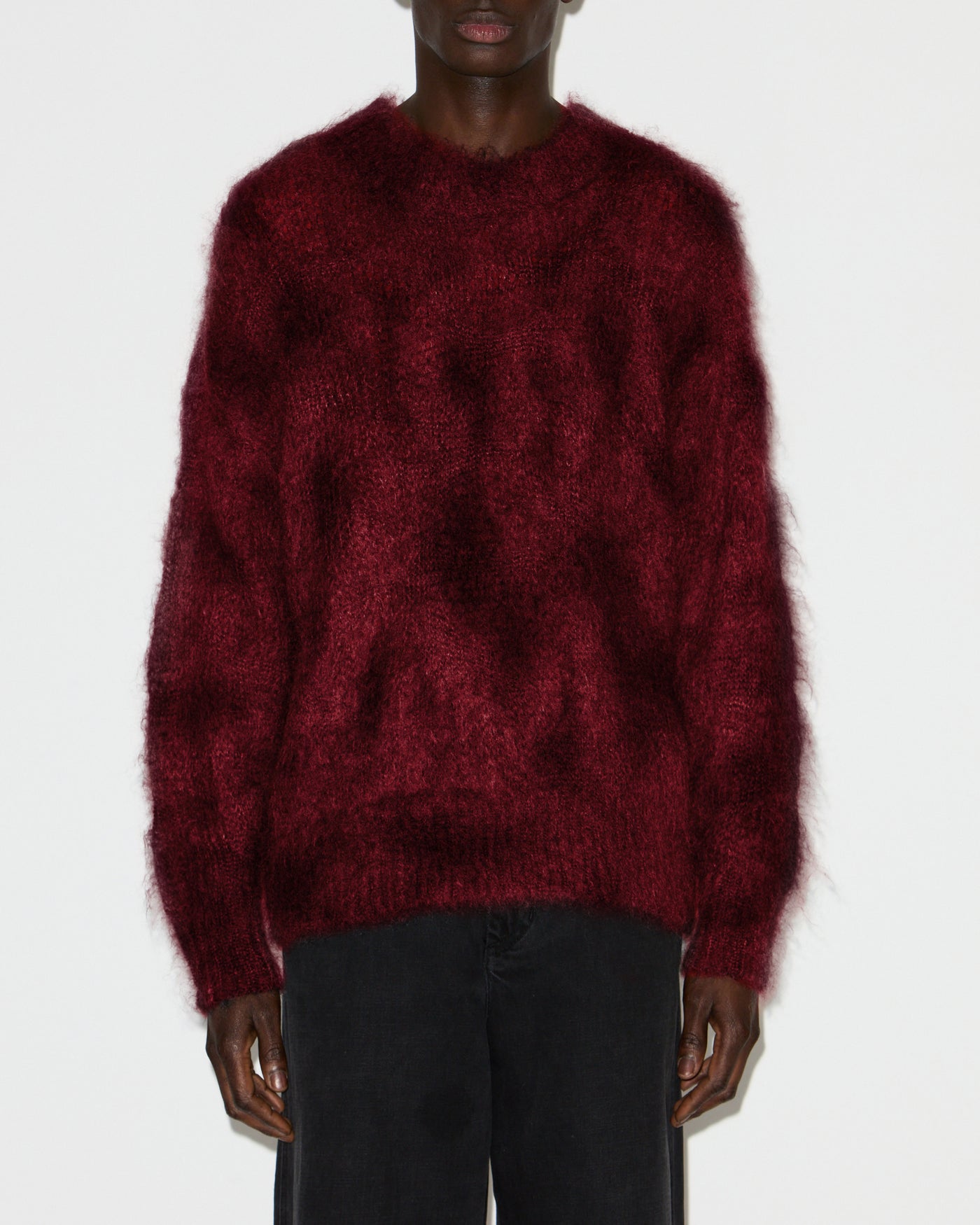 Miller kid mohair sweater - Deep red - Man - 3
