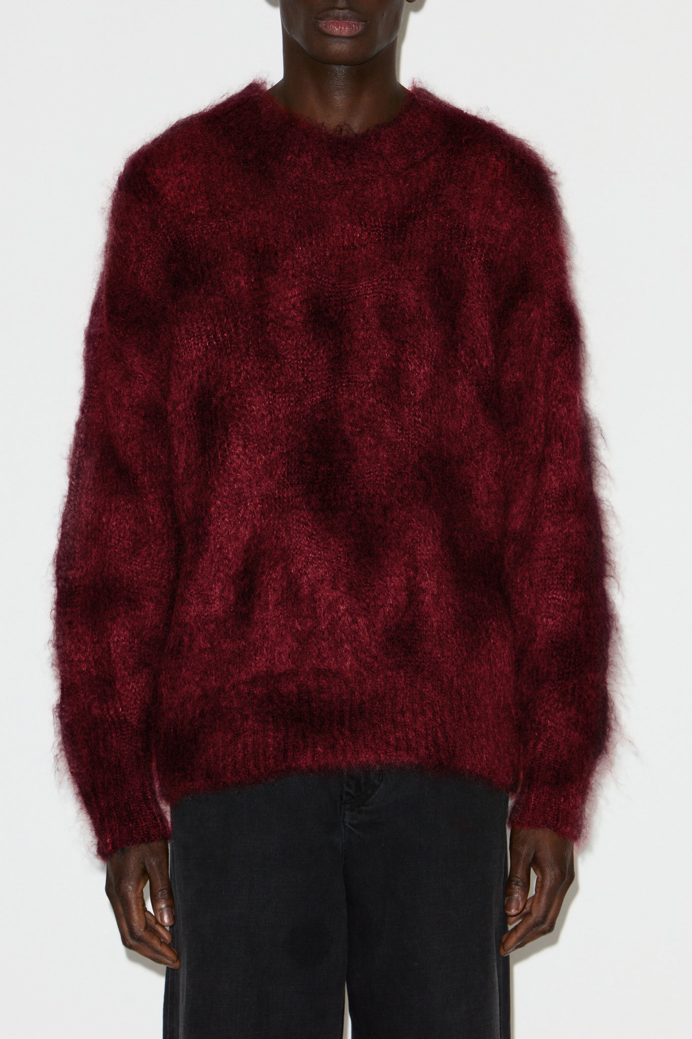 Miller kid mohair sweater - Deep red - Man - 4