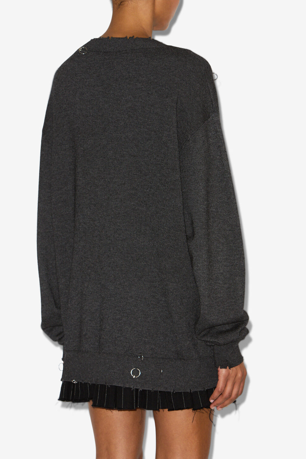Cassandre 고리 디테일 울 스웨터 - Anthracite - Woman - 5