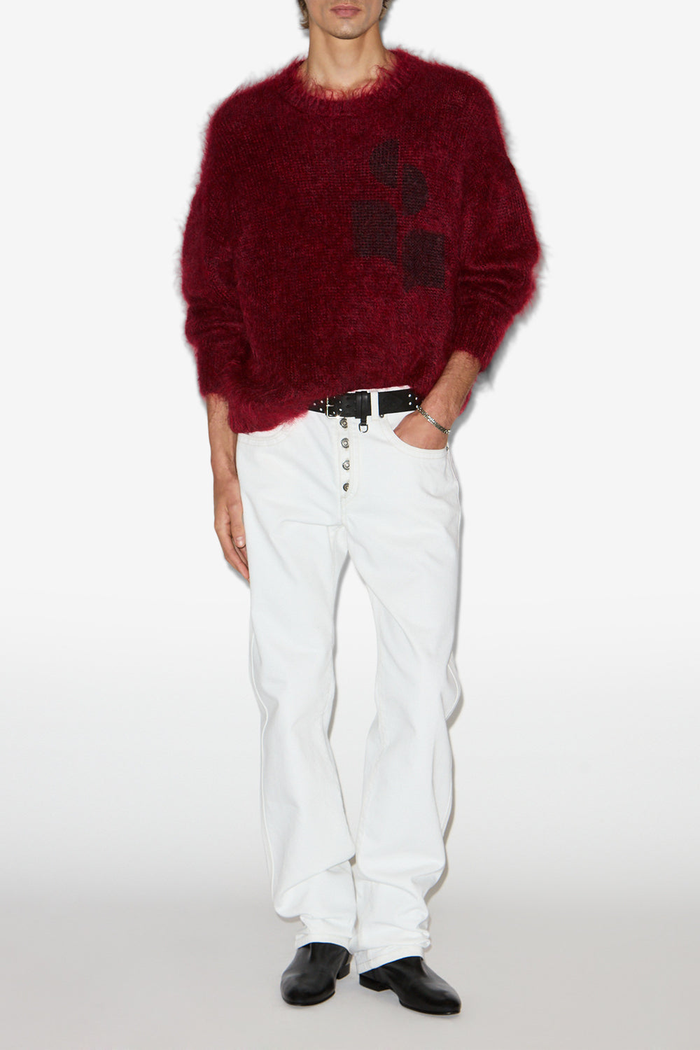 Mirello mohair and wool sweater - Deep red - Man - 2