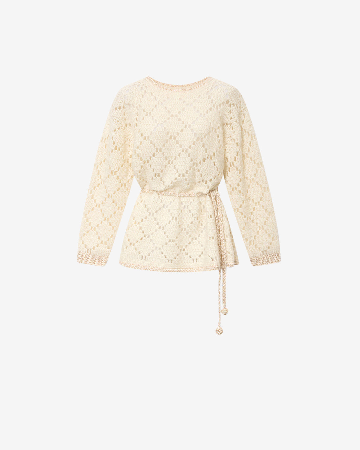 Abito maglione in lana e mohair merida - Ecru - Woman - 5