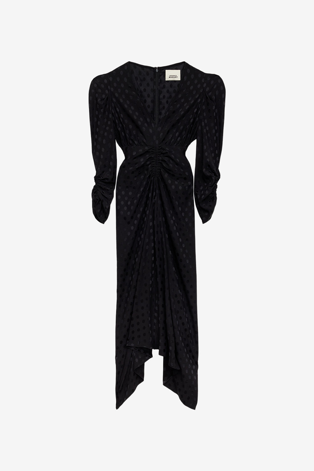 Albini long printed silk dress - Black - Woman - 1