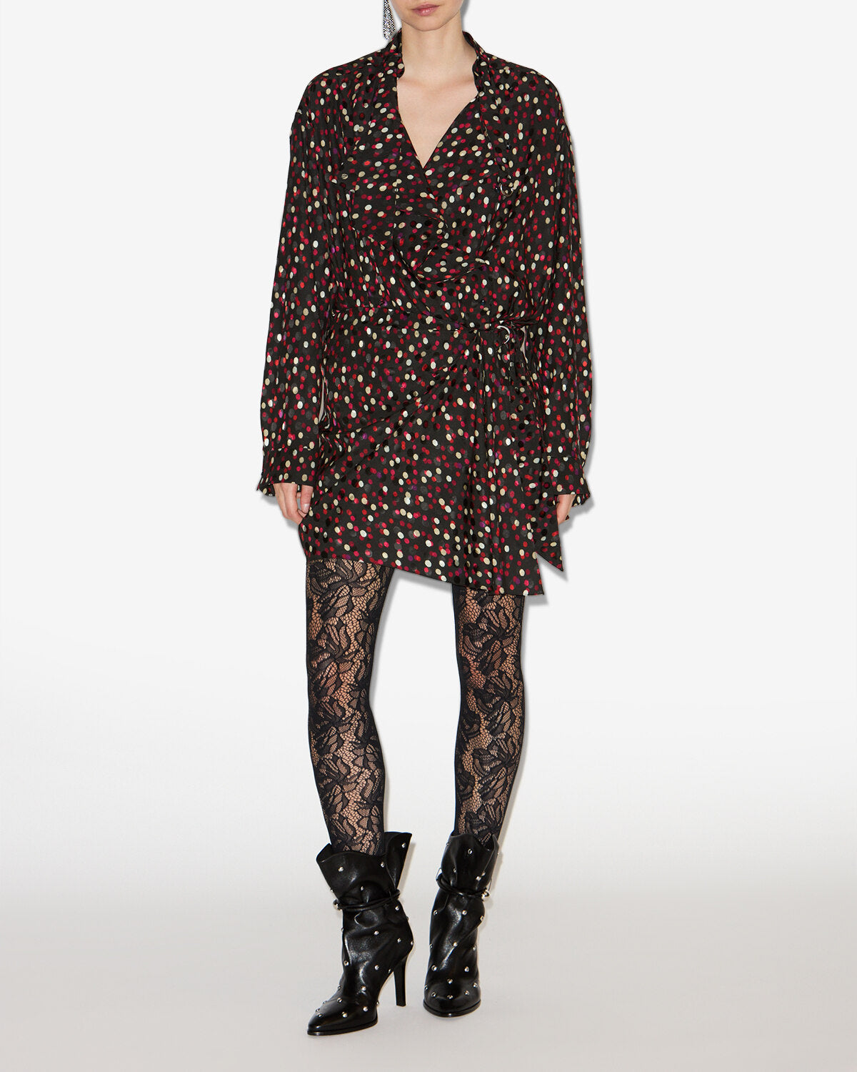 Ora dress Woman Black-red 4