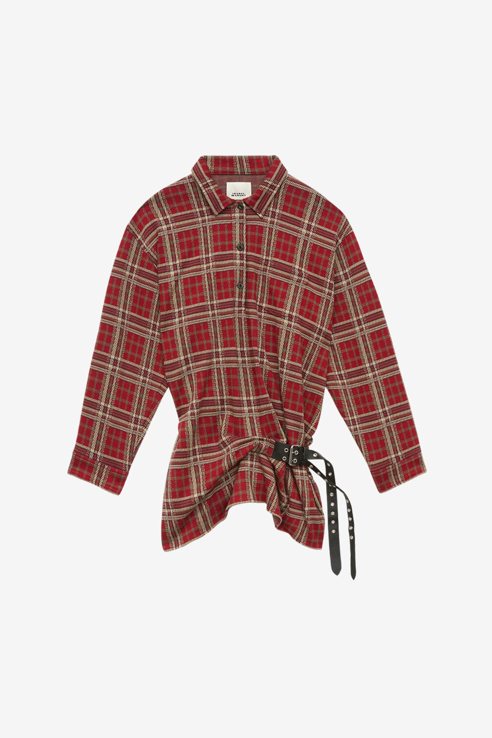 Blandia plaid shirt dress - Red - Woman - 1
