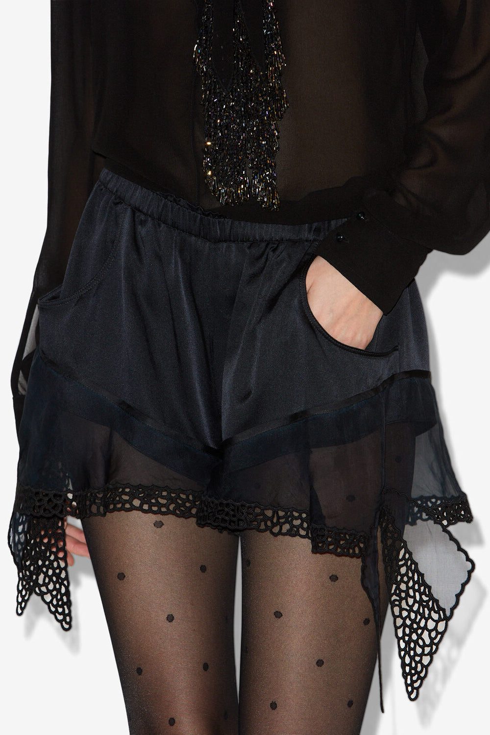 Short en soie ildana - Noir - Woman - 4