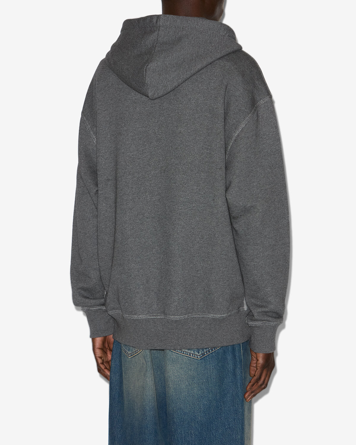 Hoodie matte aus baumwolle - Anthracite - Man - 4