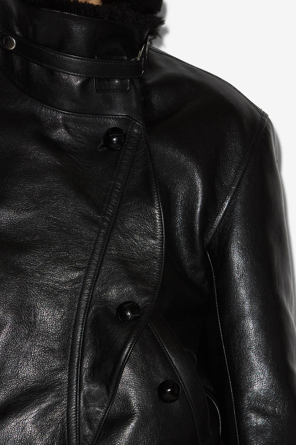 Briyana leather jacket - Black - Woman - 3