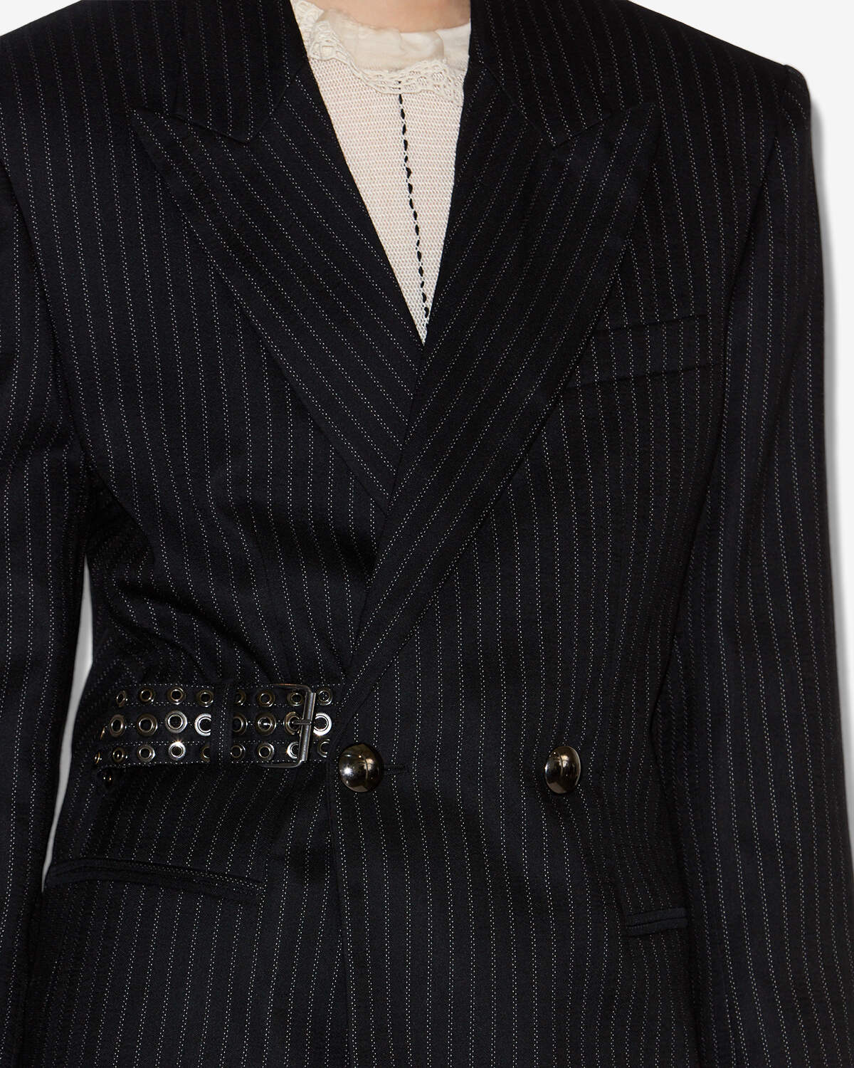 Giacca da tailleur nahia a righe - Nero - Woman - 2