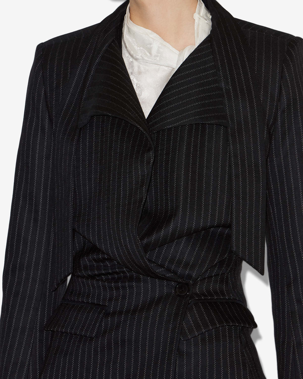 Giacca da tailleur gessata nelvia - Nero - Woman - 2