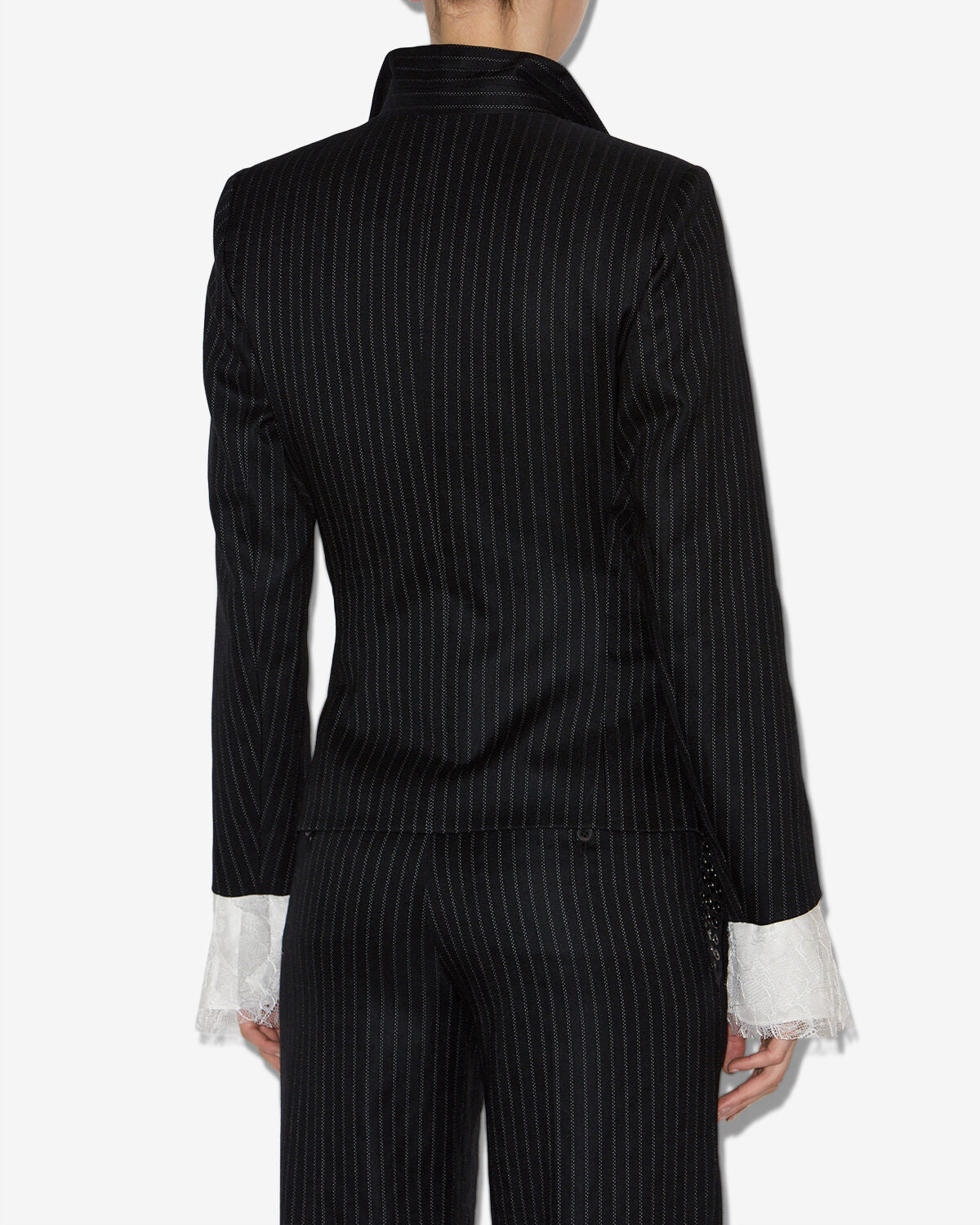 Giacca da tailleur gessata nelvia - Nero - Woman - 4