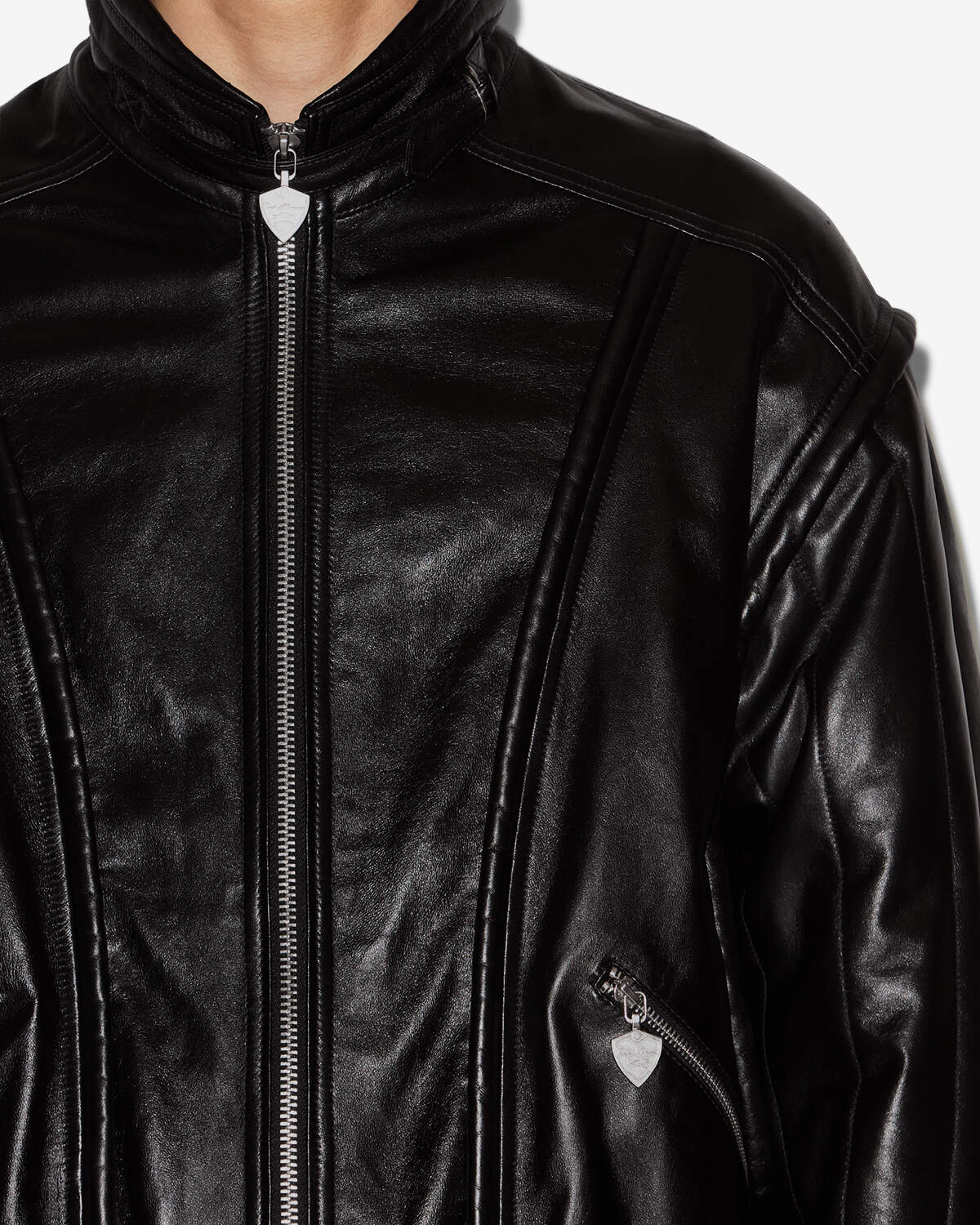 Yosri vintage leather jacket - Black - Man - 2