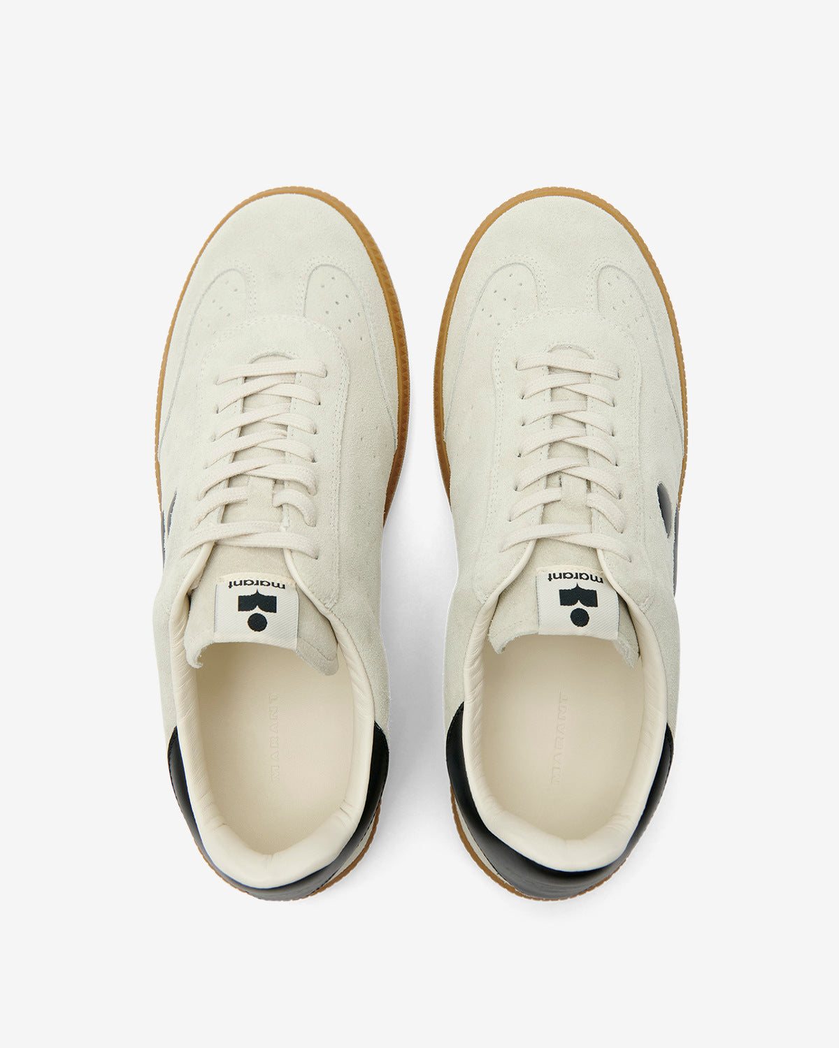 Sneakers brycy basse in pelle di vitello scamosciata - Beige and black - Man - 4