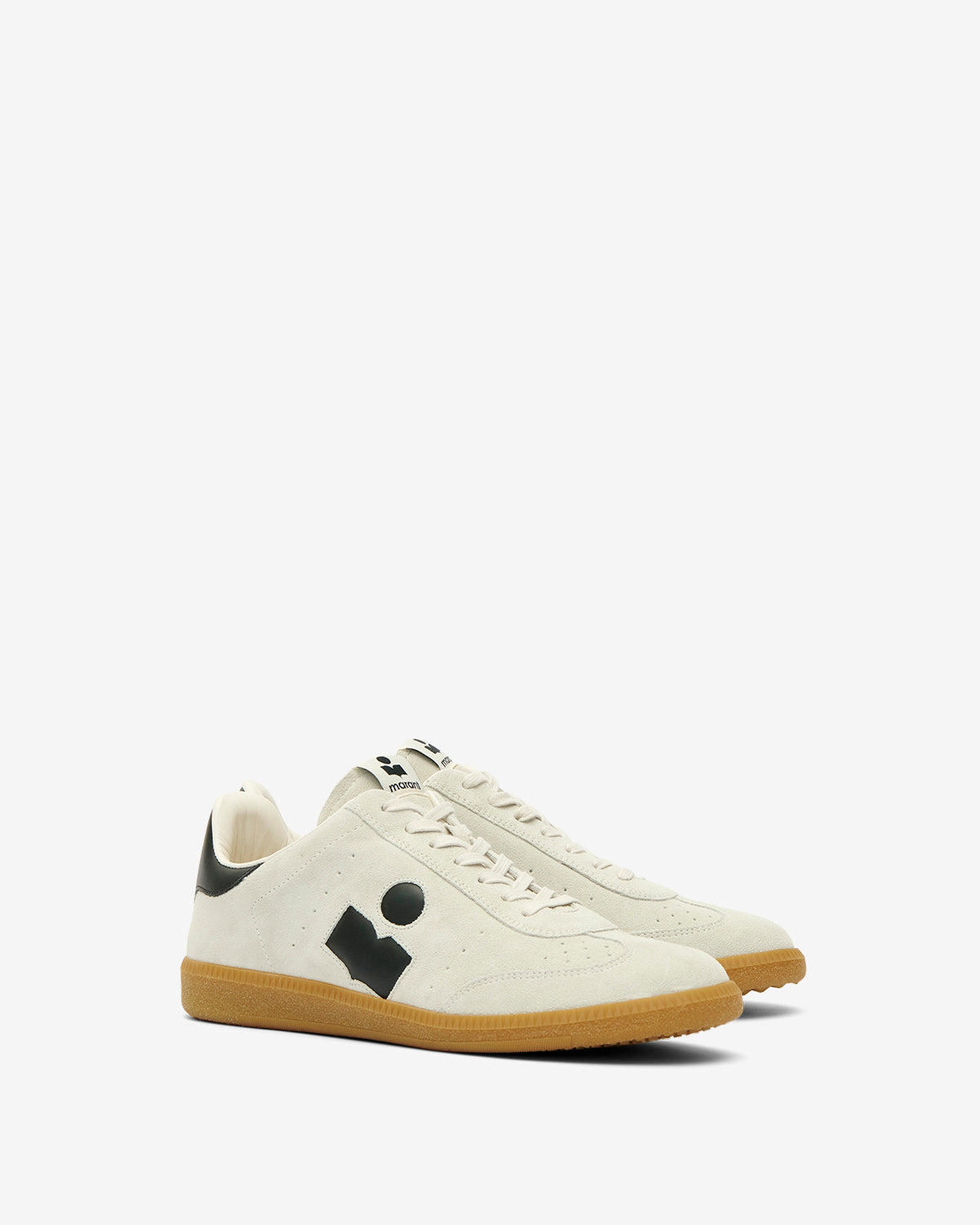 Sneakers brycy basse in pelle di vitello scamosciata - Beige and black - Man - 3