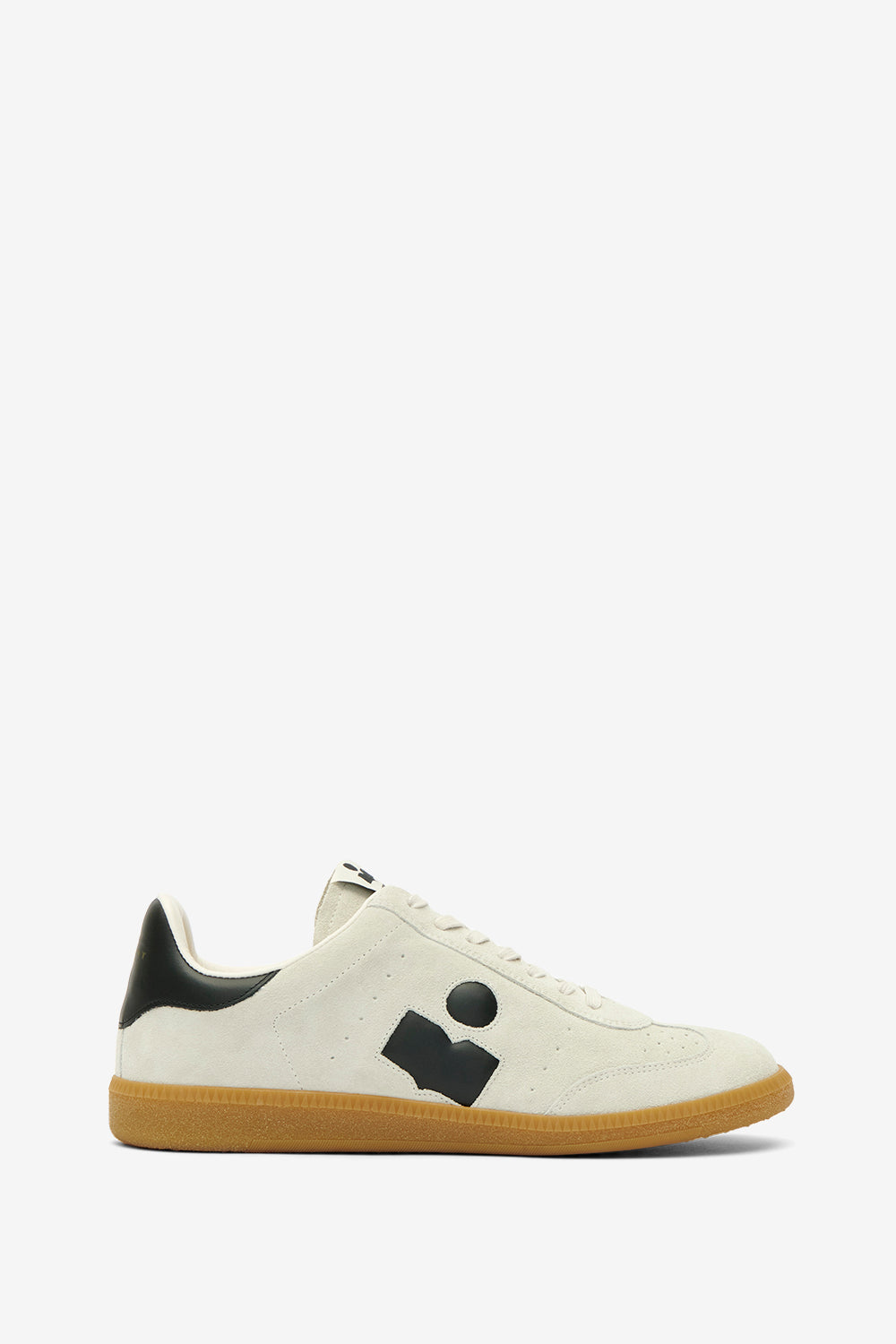 Flacher sneaker brycy aus kalbs-veloursleder - Beige and black - Man - 1