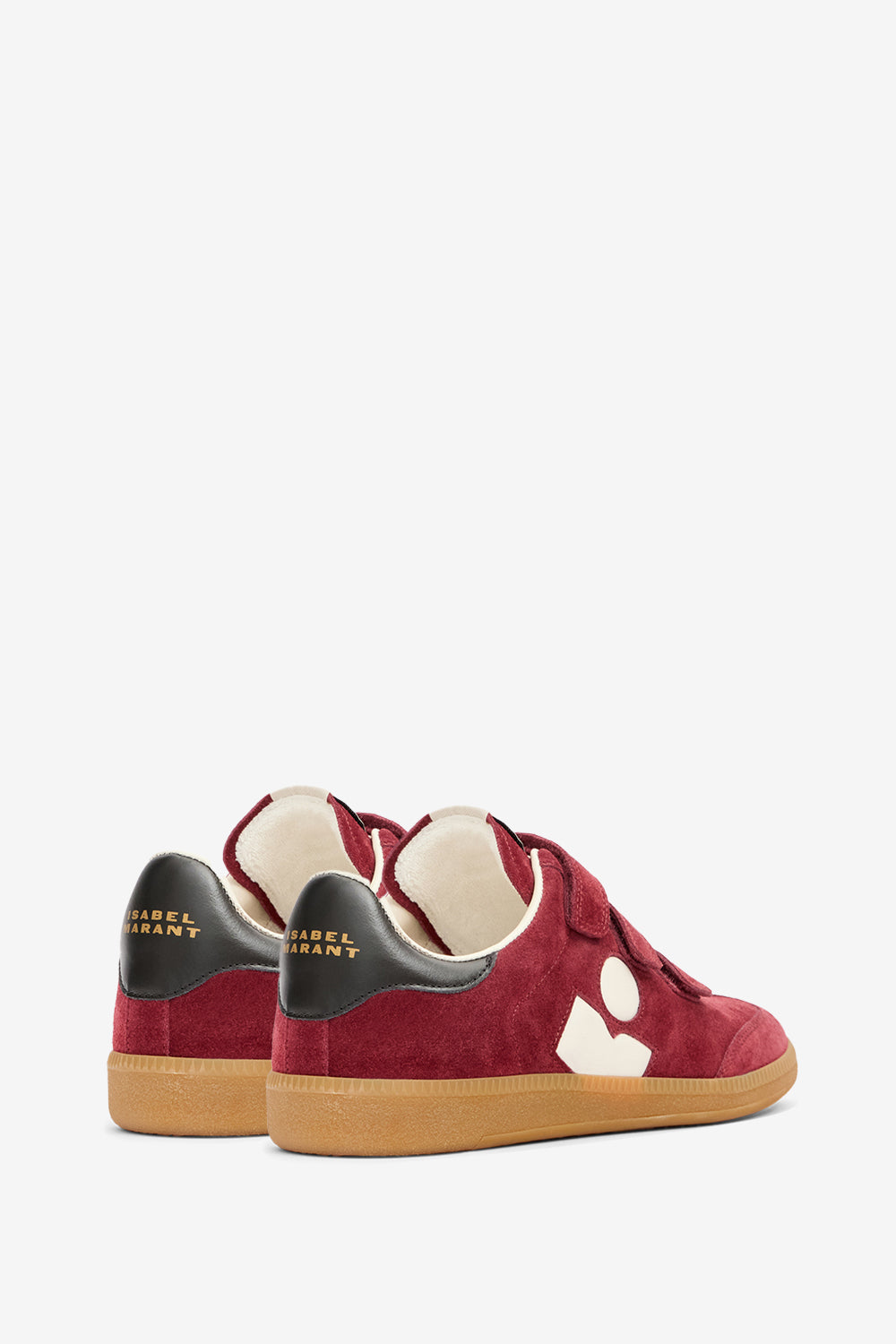Beth low-top suede calfskin leather sneakers - Burgundy-ecru - Woman - 2