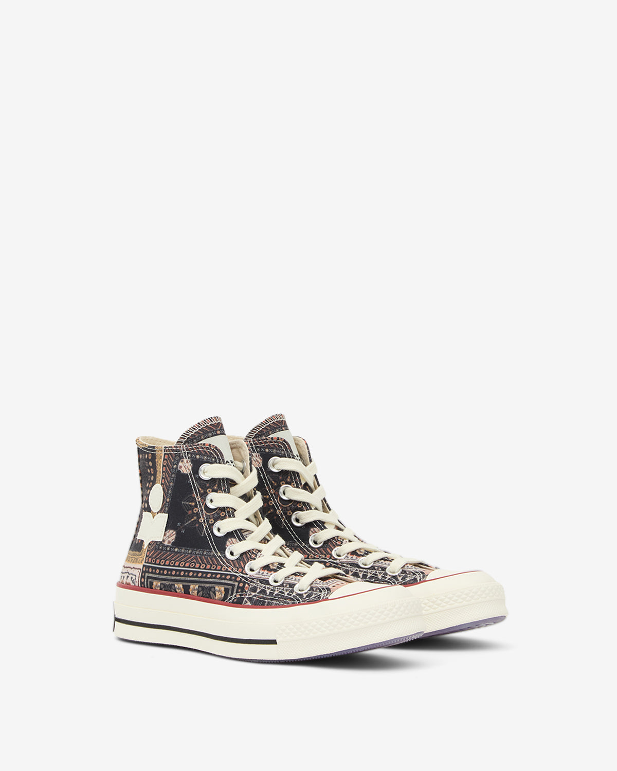 Unisex chuck 70 hi sneakers Woman Black/vanilla ice/red 2
