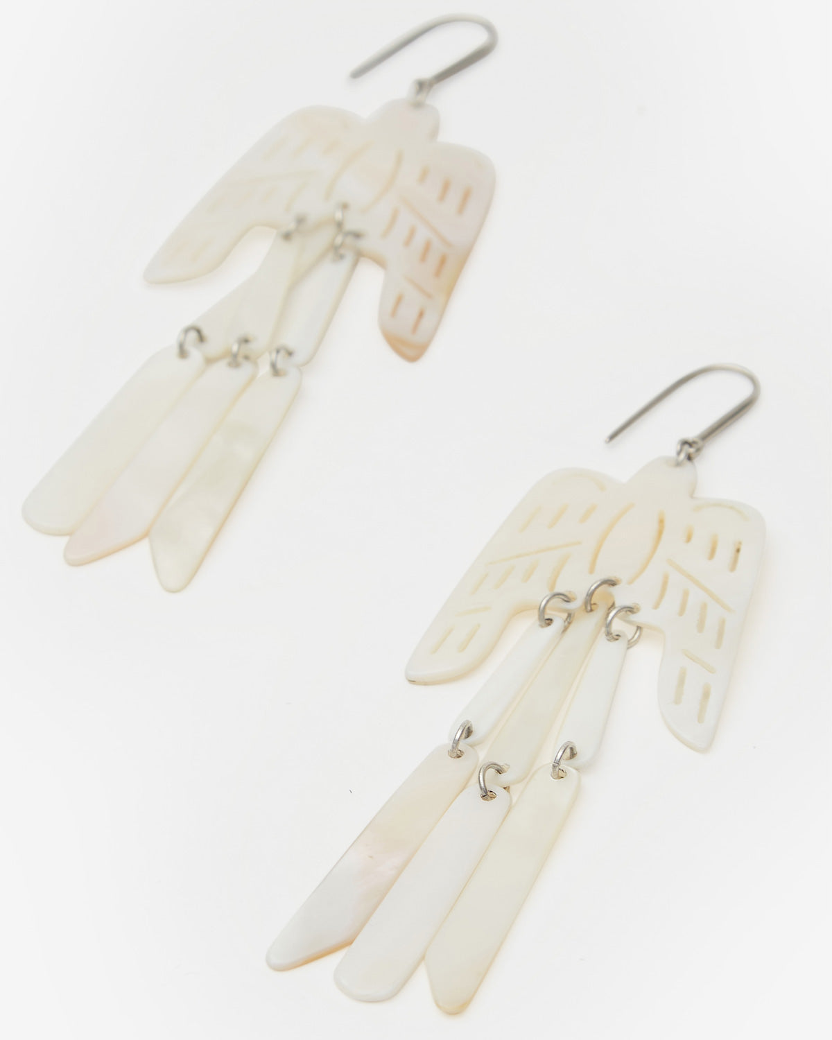 Cholena earrings Woman White and silver 1