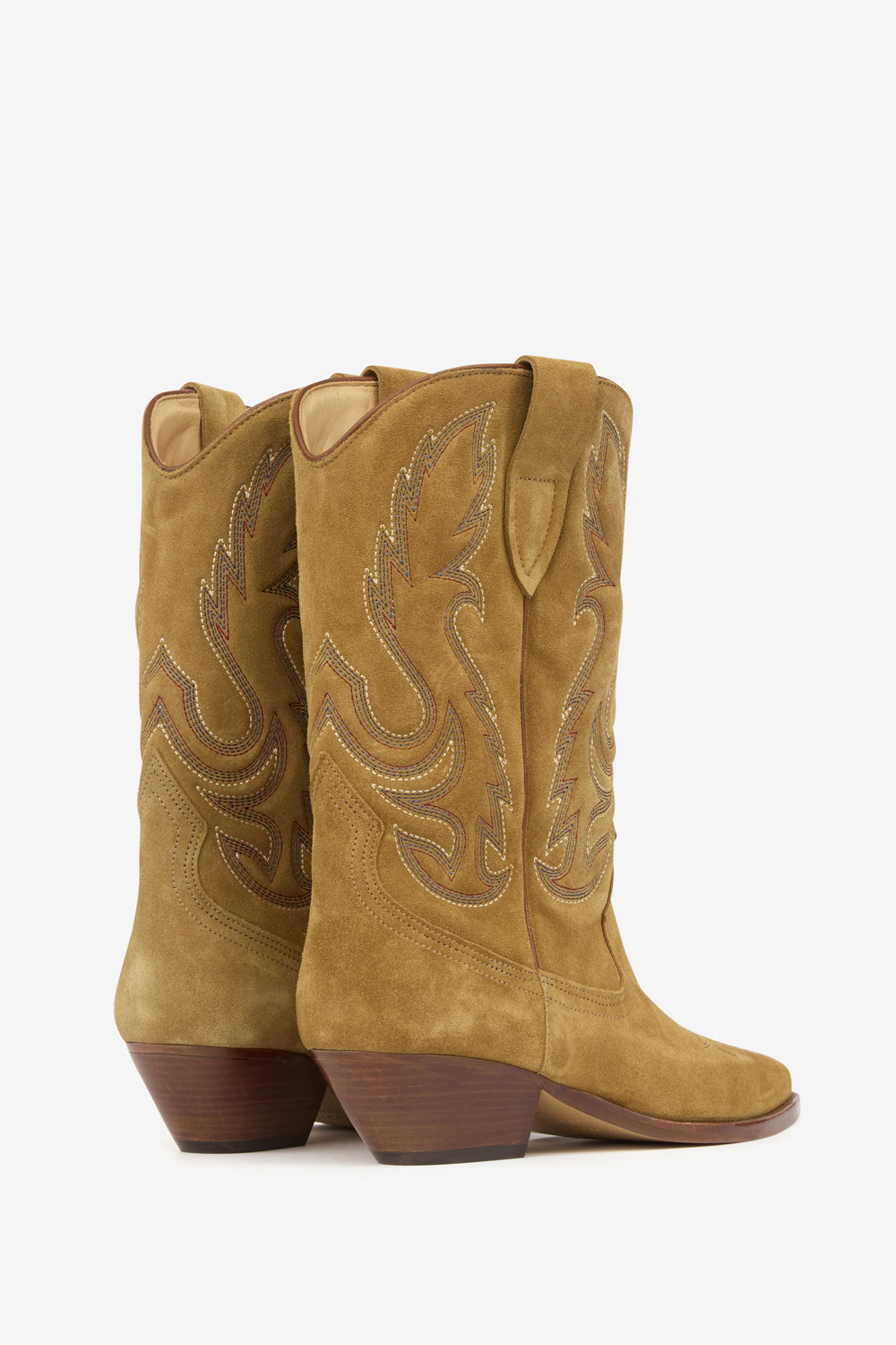 Duerto embroidered suede calfskin leather cowboy boots - Sepia - Woman - 2