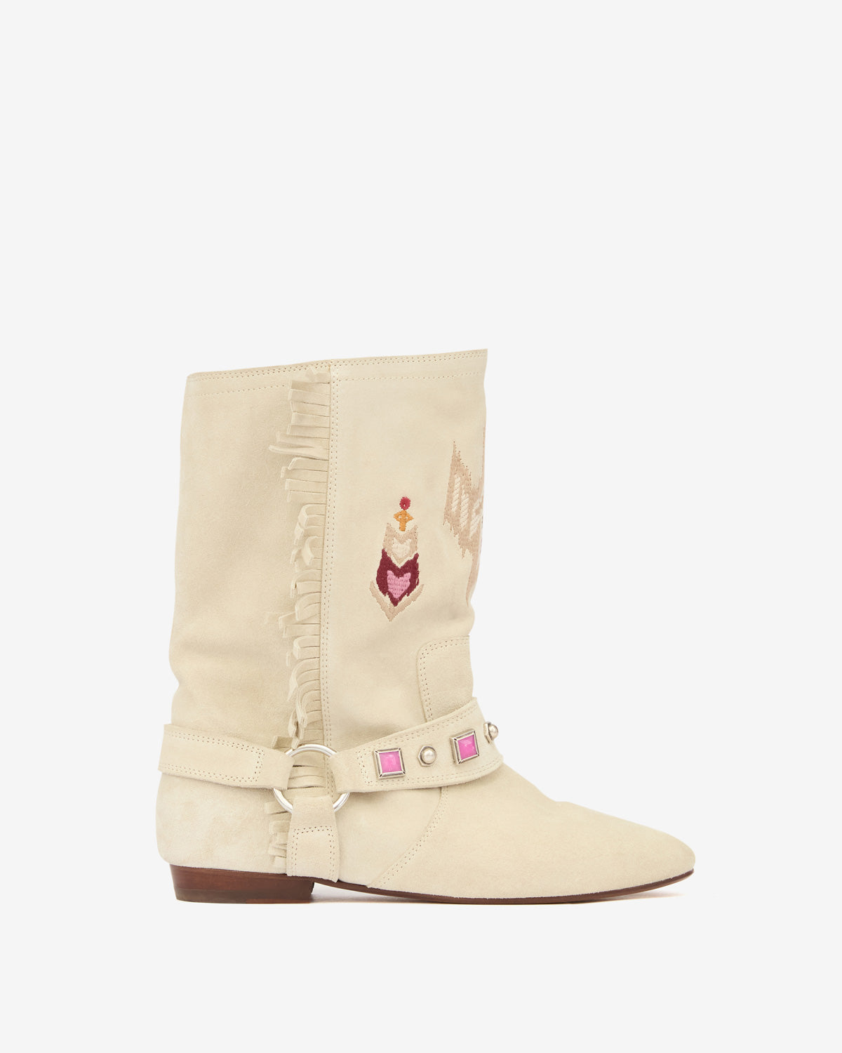 Isabel marant white fringe boots best sale