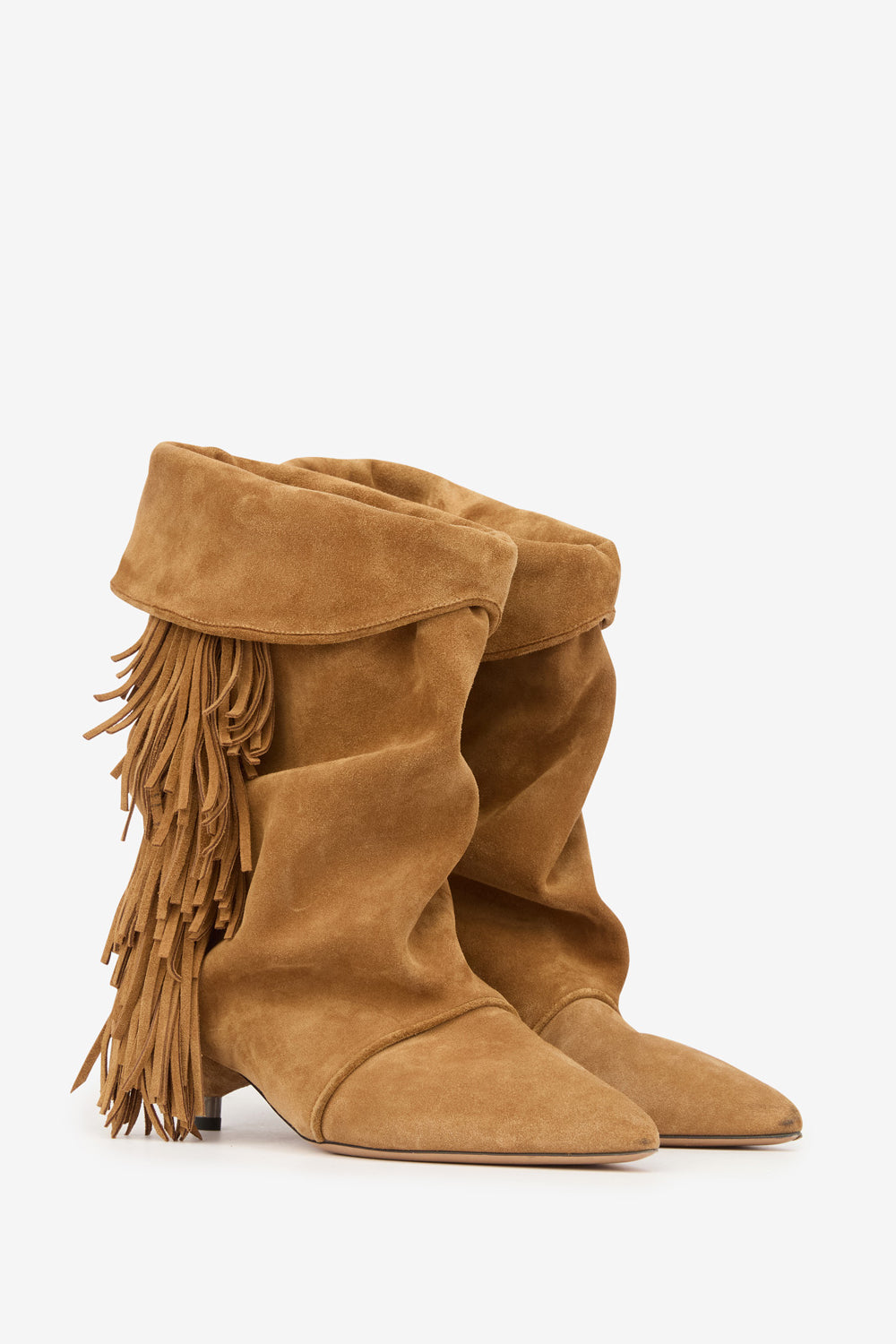 Edrik fringed draped boots - Cognac - Woman - 3