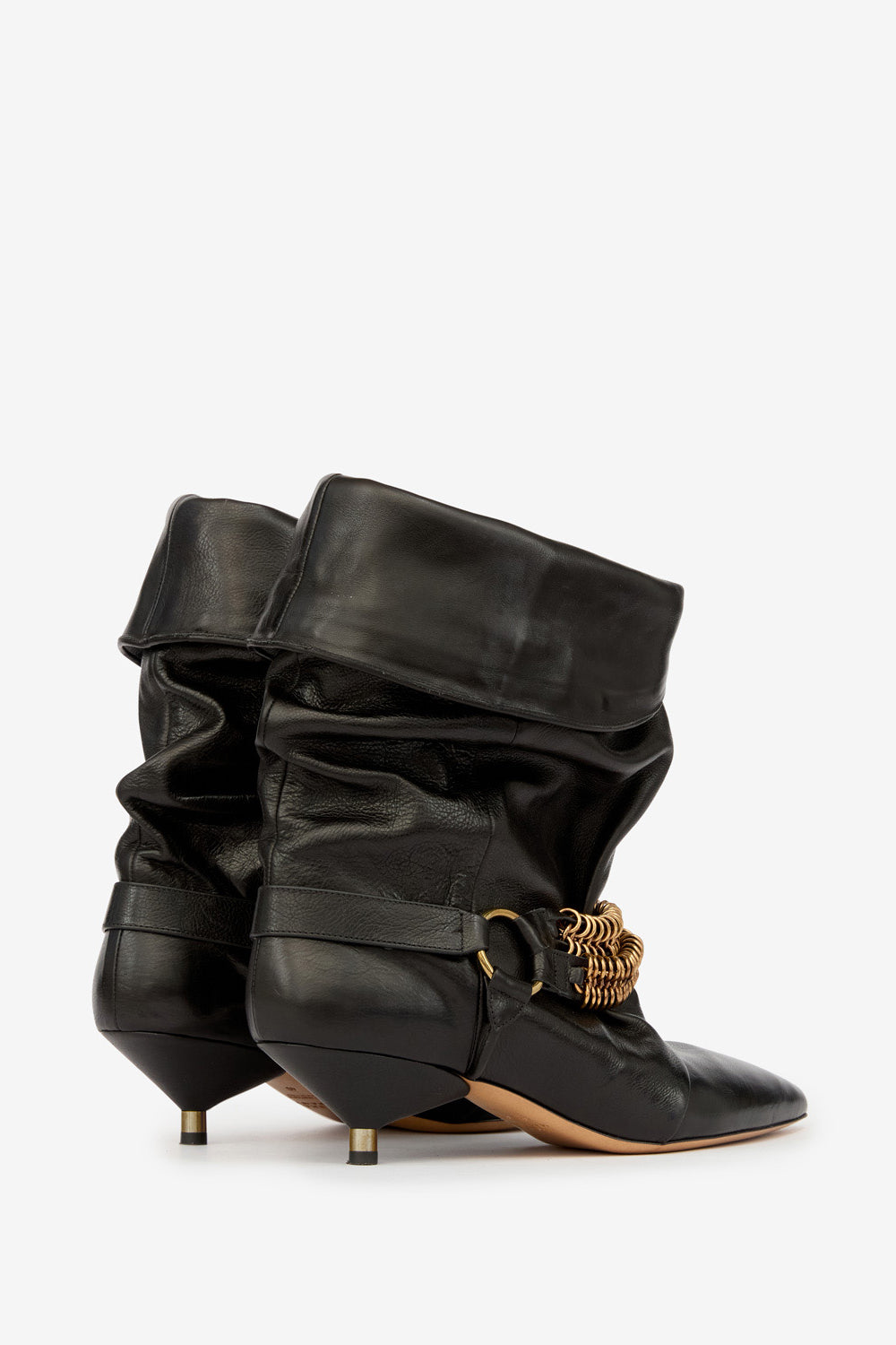 Edrik draped boots with chains - Black - Woman - 2