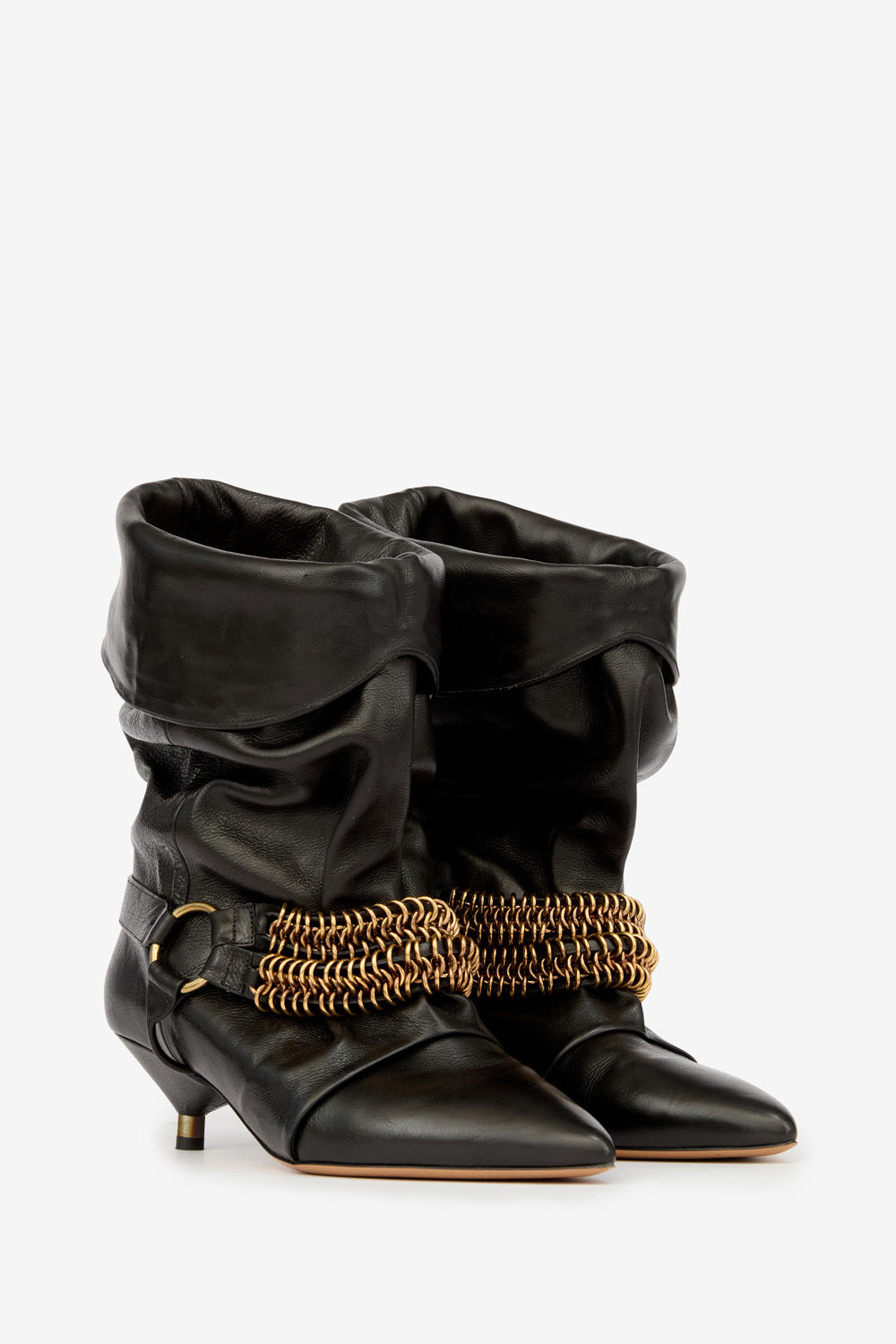 Edrik draped boots with chains - Black - Woman - 3