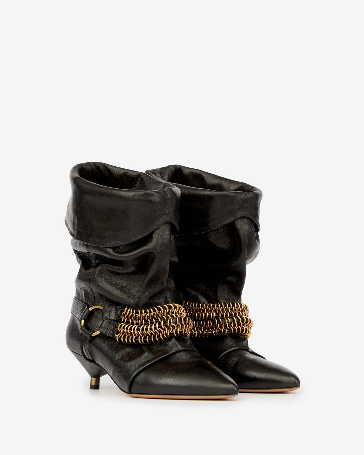 Edrik draped boots with chains - Black - Woman - 3