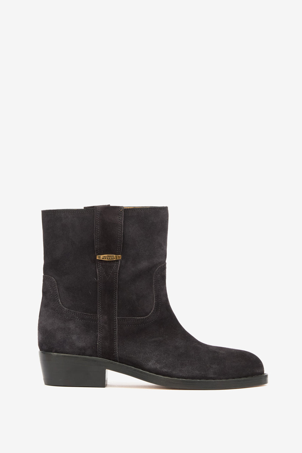 Boots camarguaises lylie en cuir de veau velours - Noir délavé - Woman - 1