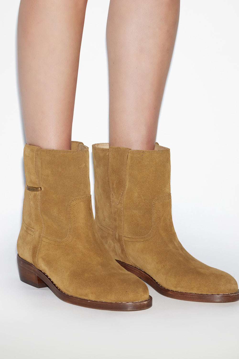 Boots camarguaises lylie en cuir de veau velours - Sepia - Woman - 5