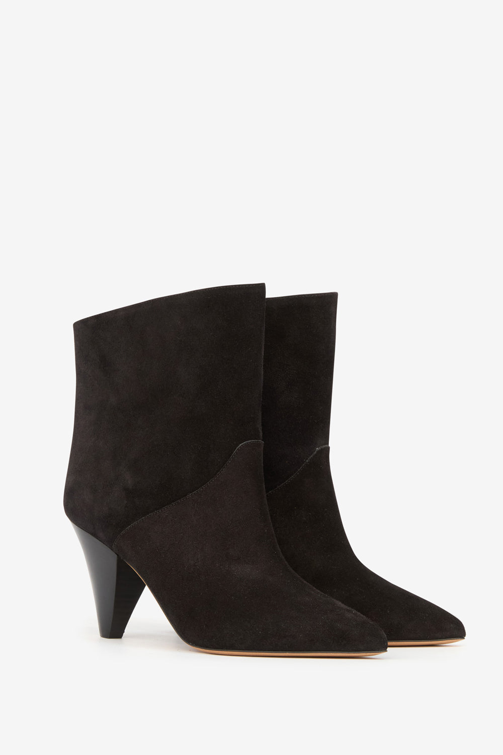 Loline high-heeled suede calfskin leather boots - Black - Woman - 3