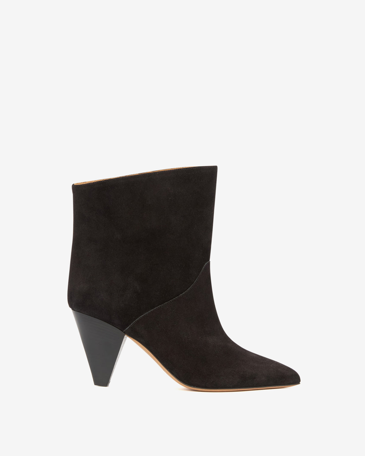 Loline high-heeled suede calfskin leather boots - Black - Woman - 1