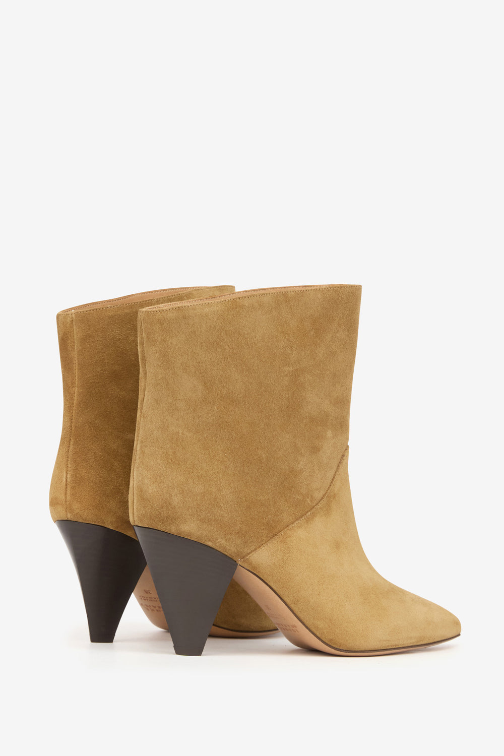 Loline high-heeled suede calfskin leather boots - Sepia - Woman - 2
