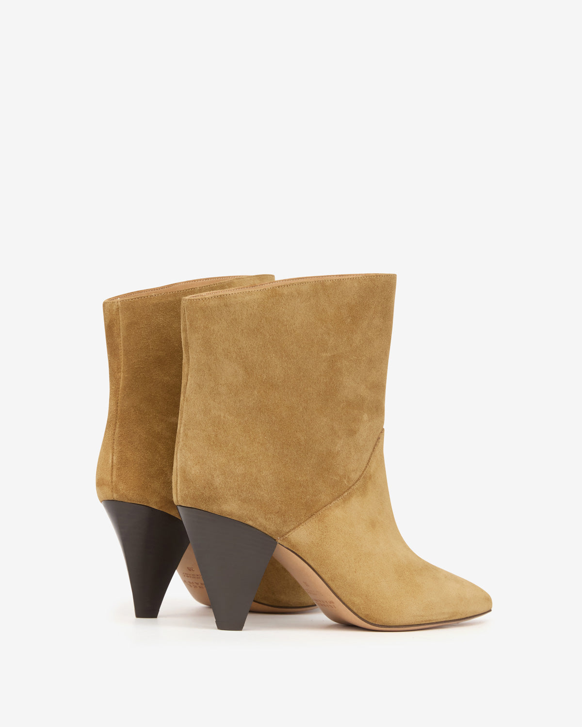 Loline high-heeled suede calfskin leather boots - Sepia - Woman - 2