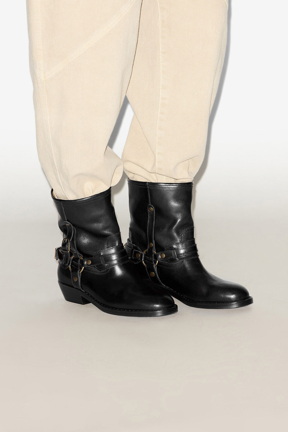 Ildred calfskin leather boots - Black - Woman - 5