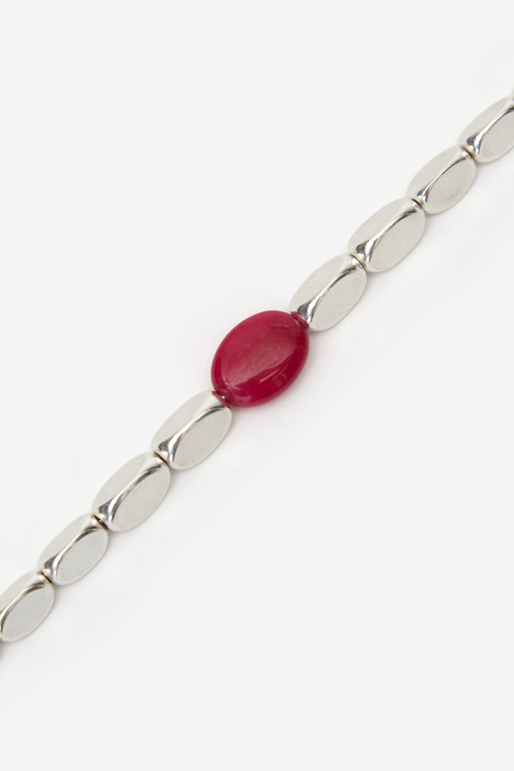 Bracciale leotie in perline metalliche - Fuchsia and silver - Woman - 3