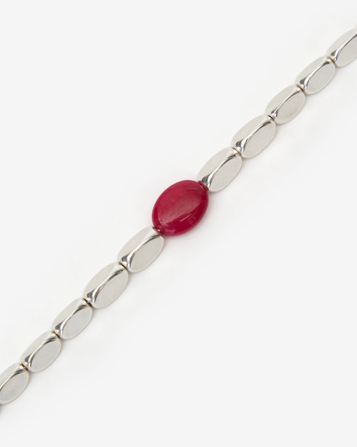 Pulsera leotie de cuentas metálicas - Fuchsia and silver - Woman - 3